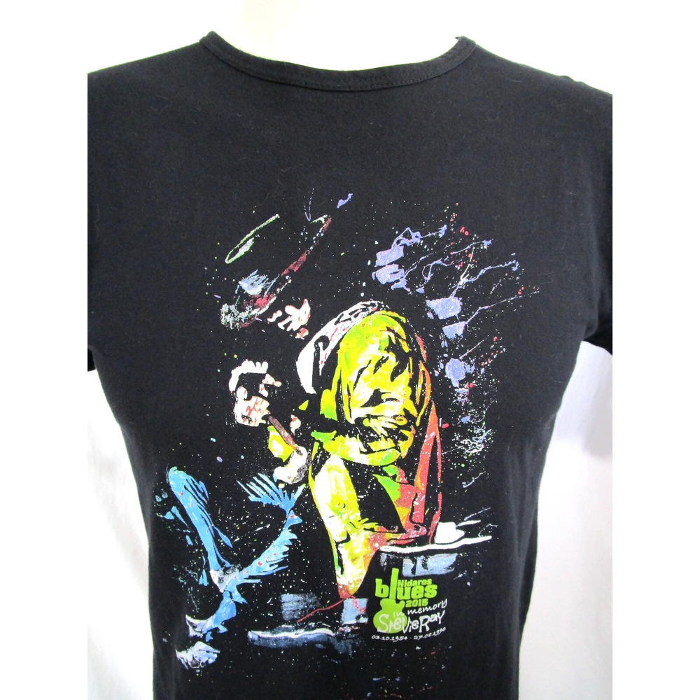 Nidaros Blues Festival Norway Stevie Ray Vaughan Tribute Black T Shirt Men Sz S